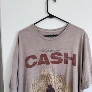 Urban Outfitters Taupe Short Sleeve Tee with Rust Graphic